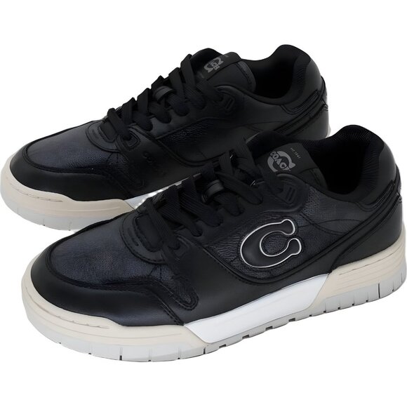 COACH SoHo Sneakers Charcoal Black Women’s Casual Lace-Up US 7M EU 37.5 - Picture 2 of 6